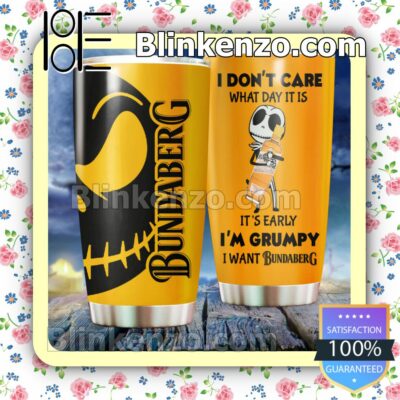 I'm Grumpy I Want Bundaberg Jack Skellington Travel Mug