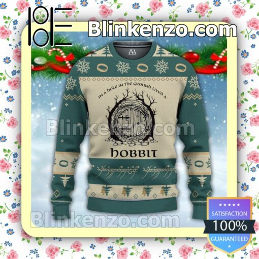 In A Hole In The Ground There Lived A Hobbit Christmas Pullover Sweaters