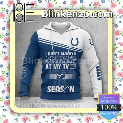 Limited Edition Indianapolis Colts I Don't Always Scream At My TV But When I Do NFL Polo Shirt