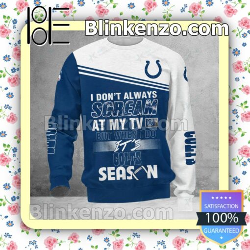 Best Gift Indianapolis Colts I Don't Always Scream At My TV But When I Do NFL Polo Shirt