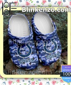 Indianapolis Colts Purple Camouflage Clogs
