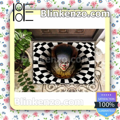 It Pennywise Black And White Checkered Entryway Rug