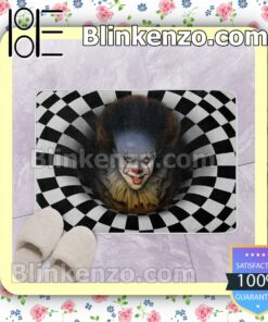 It Pennywise Black And White Checkered Entryway Rug a