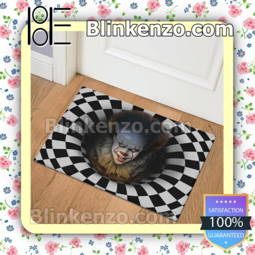 It Pennywise Black And White Checkered Entryway Rug c