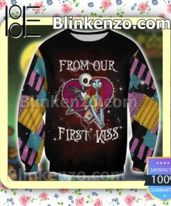 Jack And Sally From Our First Kiss Halloween Ideas Hoodie Jacket a