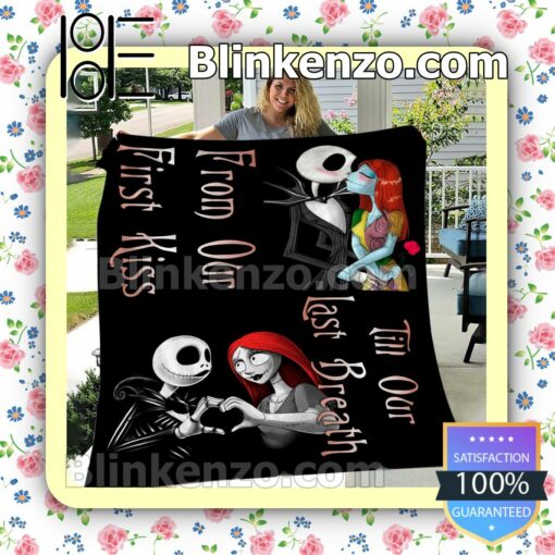 Jack And Sally From Our First Kiss Till Our Last Breath Cozy Blanket