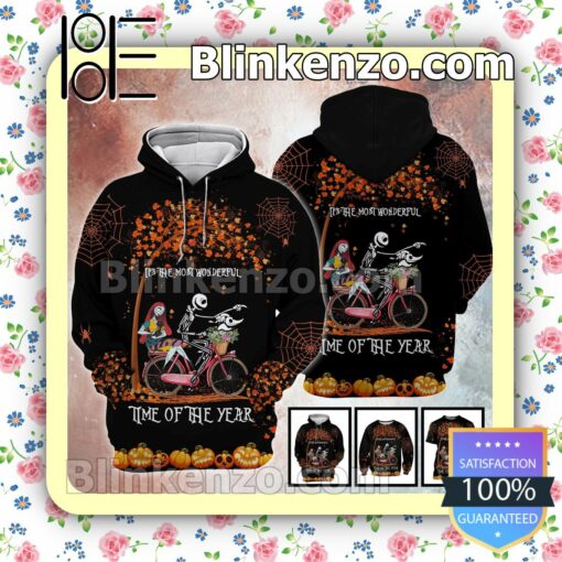Jack And Sally It's The Most Wonderful Time Of The Year Halloween Ideas Hoodie Jacket