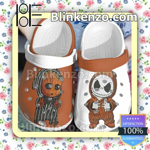 Jack Skellington And Baby Groot Costume Clogs