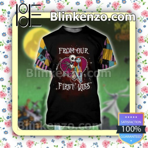 Jack Skellington And Sally From Our First Kiss Halloween 2022 Cosplay Shirt b