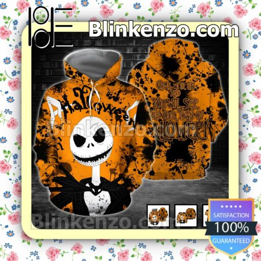 Jack Skellington Come With Us And You Will See Halloween Women Tank Top Pant Set