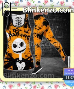 Jack Skellington Come With Us And You Will See Halloween Women Tank Top Pant Set f