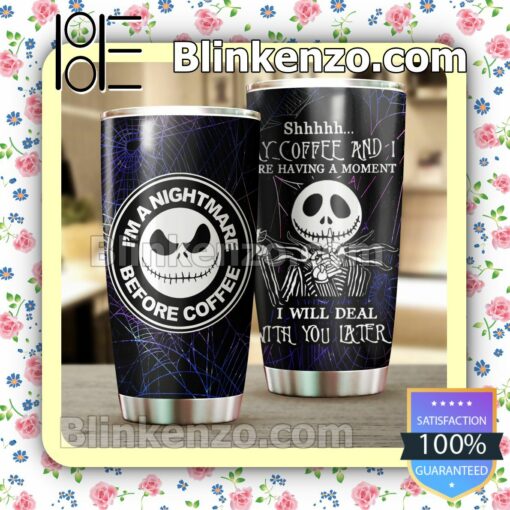 Jack Skellington I'm A Nightmare Before Coffee Travel Mug