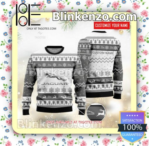Jaguar Brand Print Christmas Sweater