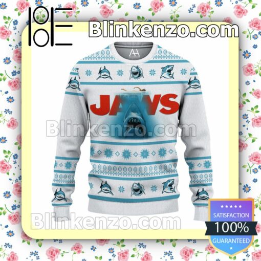 Jaws Horror Movie Christmas Pullover Sweaters