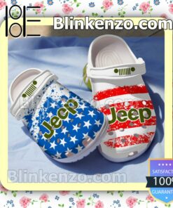 Jeep American Flag Blue Red Clogs