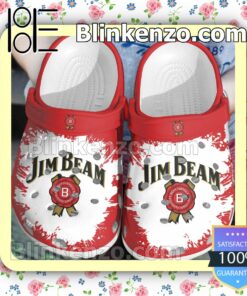 Jim Beam Logo Red Splash Clogs