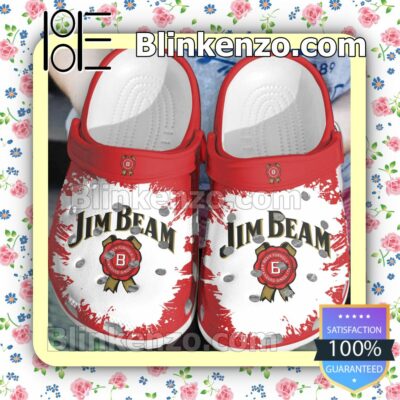 Jim Beam Logo Red Splash Clogs