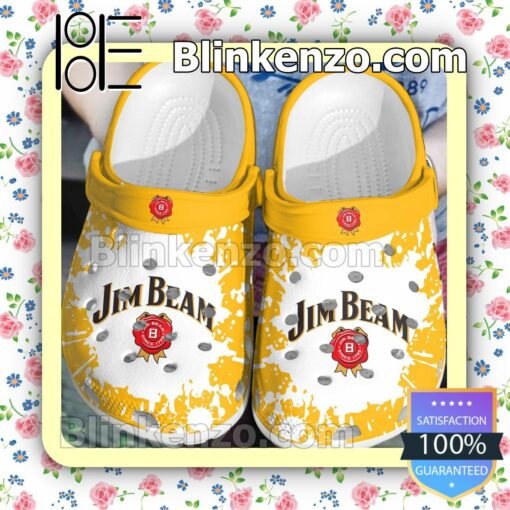 Jim Beam Logo Yellow Splash Clogs