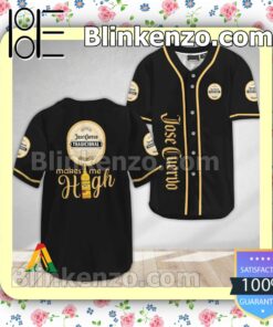 Jose Cuervo Make Me High Short Sleeve Plain Button Down Baseball Jersey Team