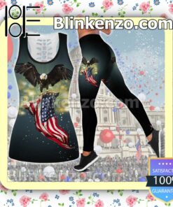 July 4th Independence Day If We Never Forget That We Are One Nation Under God Women Tank Top Pant Set