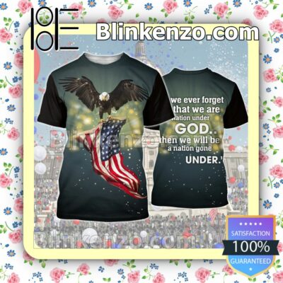 July 4th Independence Day If We Never Forget That We Are One Nation Under God Women Tank Top Pant Set a
