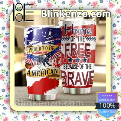 July 4th Independence Day Proud To Be American Travel Mug