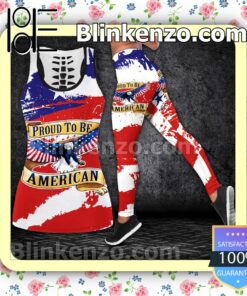July 4th Independence Proud To Be American Women Tank Top Pant Set