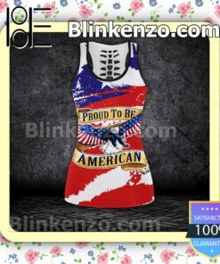July 4th Independence Proud To Be American Women Tank Top Pant Set c