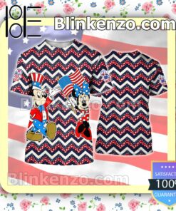 July 4th Mickey And Minnie Polylines Women Tank Top Pant Set a