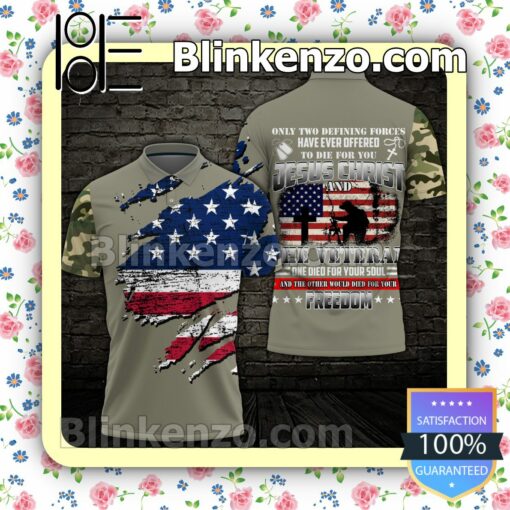 July 4th Veteran Only Two Defining Forces Have Ever Offered To Die For You Jesus Christ Women Tank Top Pant Set b