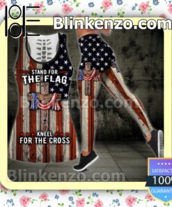 July 4th Veteran Stand For The Flag Kneel For The Cross Women Tank Top Pant Set