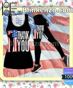 July 4th Veteran Thank You We Don't Know Them All But We Owe Them All Women Tank Top Pant Set