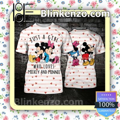 Just A Girl Who Loves Mickey And Minnie Women Tank Top Pant Set a