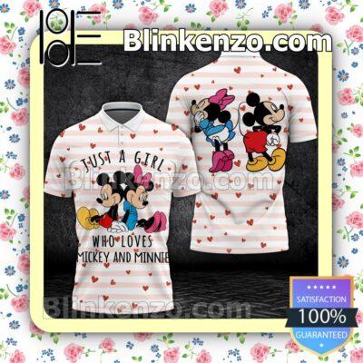 Just A Girl Who Loves Mickey And Minnie Women Tank Top Pant Set b
