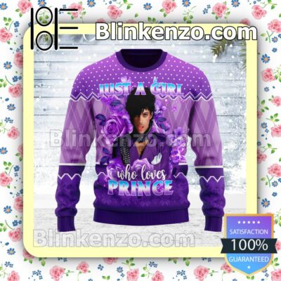 Just A Girl Who Loves Prince Christmas Pullover Sweatshirts