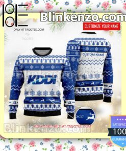 KDDI Brand Print Christmas Sweater