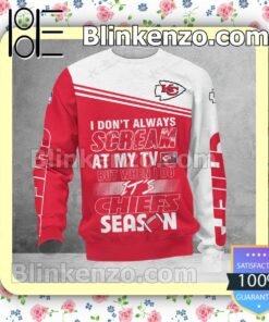 Ships From USA Kansas City Chiefs I Don't Always Scream At My TV But When I Do NFL Polo Shirt