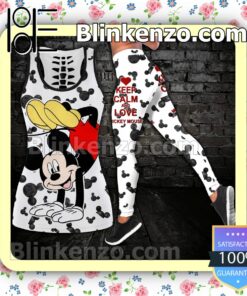 Keep Calm And Love Mickey Mouse Hip Hop Women Tank Top Pant Set