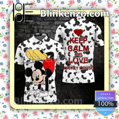 Keep Calm And Love Mickey Mouse Hip Hop Women Tank Top Pant Set b
