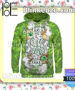 Kings Of Cannabis Weed Poker Zipper Fleece Hoodie