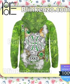 Kings Of Cannabis Weed Poker Zipper Fleece Hoodie a