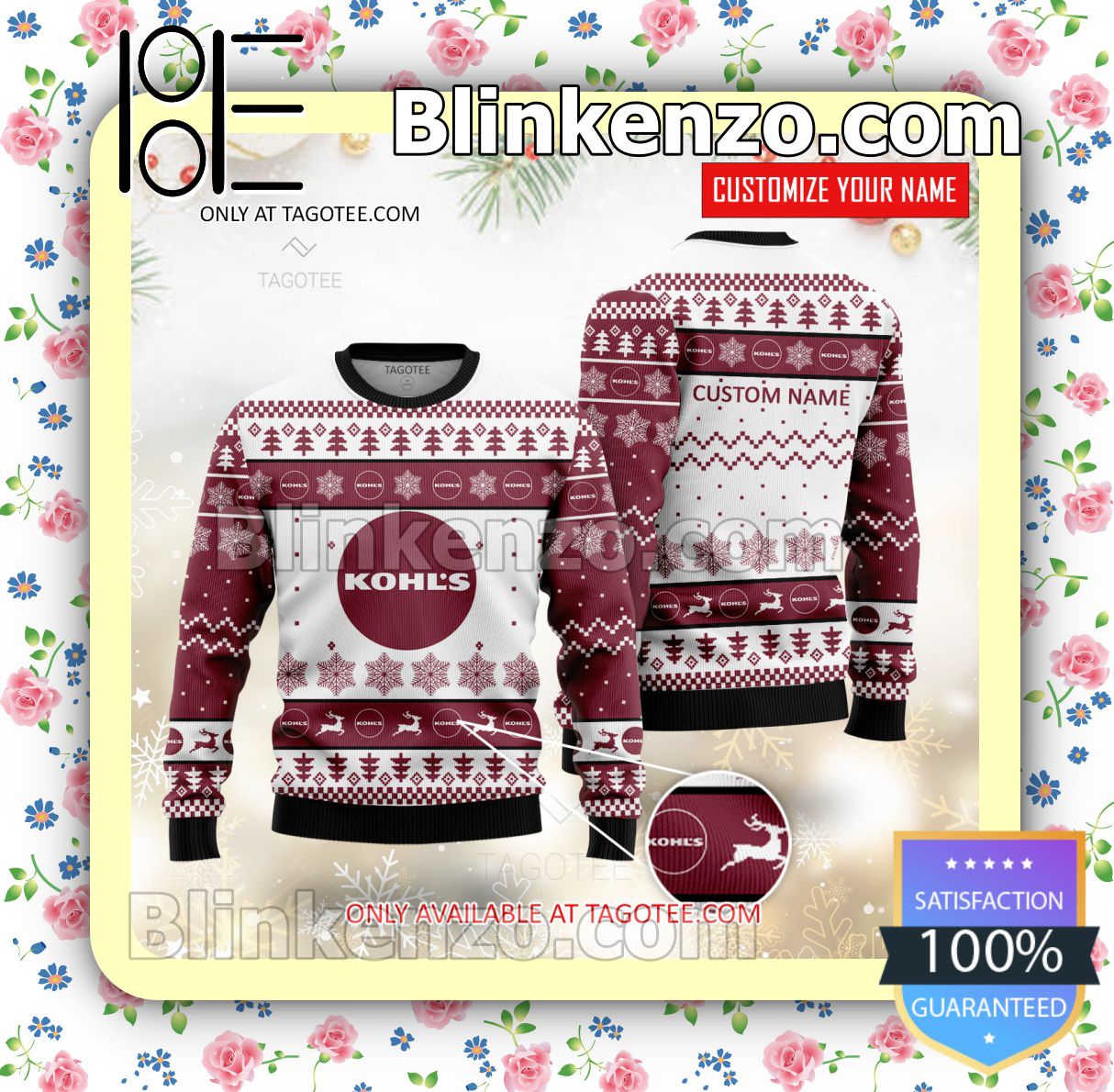 Kohl's Brand Print Christmas Sweater