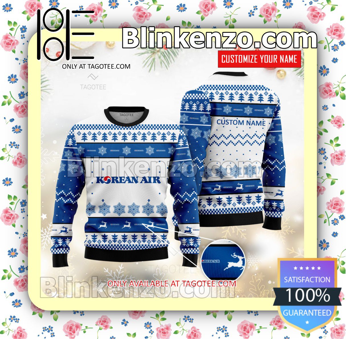 Korean Air Brand Christmas Sweater
