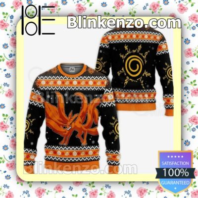 Kurama Naruto Anime Christmas Pullover Sweaters