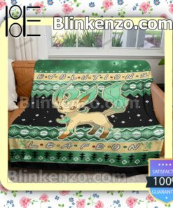 Leafeon Evolution Quilted Blanket a