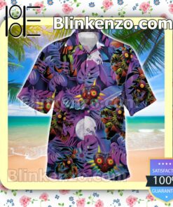 Legend Of Zelda Majora's Mask Tropical Leaves Men Shirt