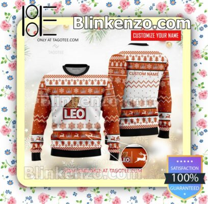 Leo Beer Brand Christmas Sweater