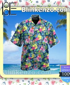 Lilo Stitch Hibiscus Tropical Men Shirt