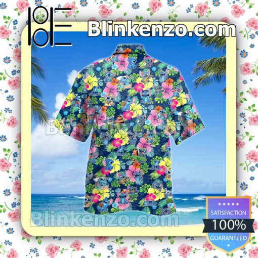 Lilo Stitch Hibiscus Tropical Men Shirt a