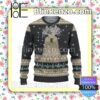 Llama Wearing A Floral Christmas Pullover Sweaters